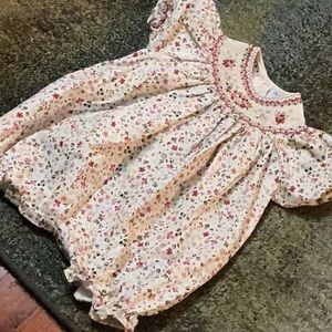 Cream floral bubble suit